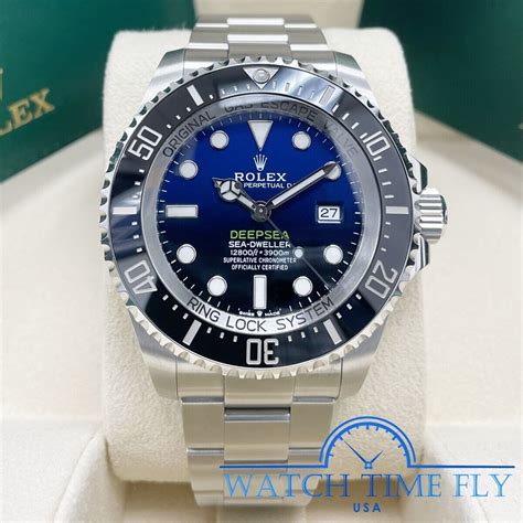 rolex sea dweller black on blue